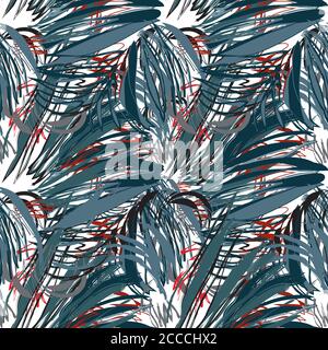 Seamless pattern with colored wavy lines Stock Vector