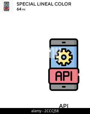 Api Special lineal color icon. Illustration symbol design template for web mobile UI element. Perfect color modern pictogram on editable stroke. Stock Vector