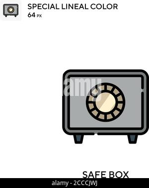 Safe-box Special lineal color icon. Illustration symbol design template ...