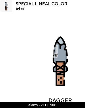 Dagger Special lineal color icon. Illustration symbol design template ...