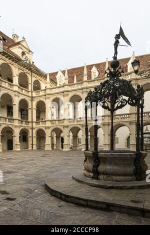 Graz, Austria. August 2020. An indoor  view of the  Grazer Landhaus  courtyard Stock Photo