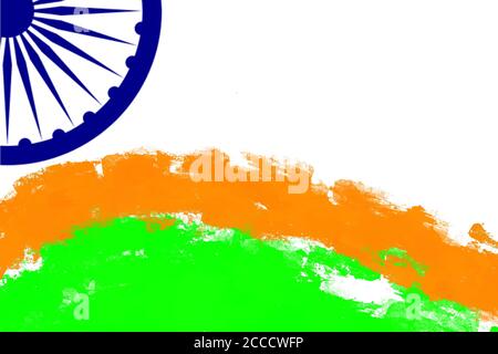 Illustration of the Indian flag for backgrounds and wallpapers Stock Photo