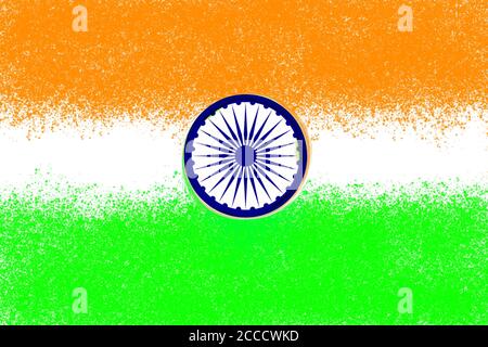 Illustration of the Indian flag for backgrounds and wallpapers Stock Photo