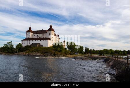 LIDKöPING, SWEDEN - Jul 11, 2020: Lacko Castle was first building was built as early as year 1298. It has since been further expanded upon by bishops, Stock Photo