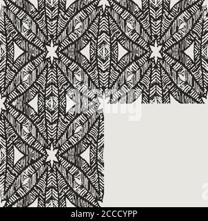 abstract black and white seamless vector pattern Stock Vector
