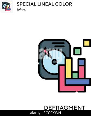 Defragment Special lineal color icon. Illustration symbol design template for web mobile UI element. Perfect color modern pictogram on editable stroke Stock Vector