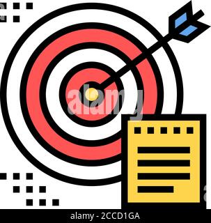 target cible arrow line icon vector illustration Stock Vector Image ...