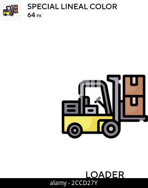 Loader Special lineal color icon. Illustration symbol design template for web mobile UI element. Perfect color modern pictogram on editable stroke. Stock Vector