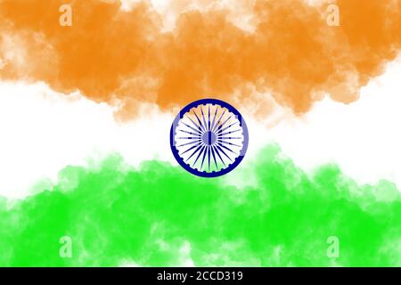 Illustration of the Indian flag for backgrounds and wallpapers Stock Photo