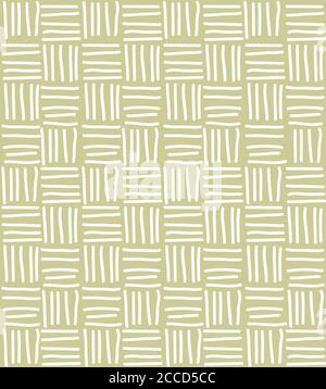 Seamless pattern with hand drawn chevron line grid, vector illustration Stock Vector