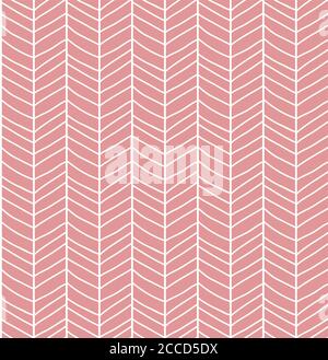 Seamless pattern with hand drawn chevron line grid, vector illustration Stock Vector