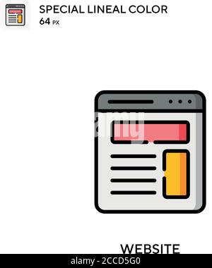 Website Special lineal color icon. Illustration symbol design template ...