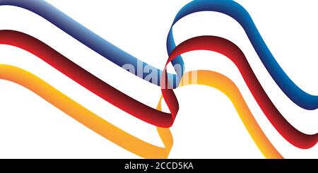 Abstract bright colorful wavy background Stock Photo