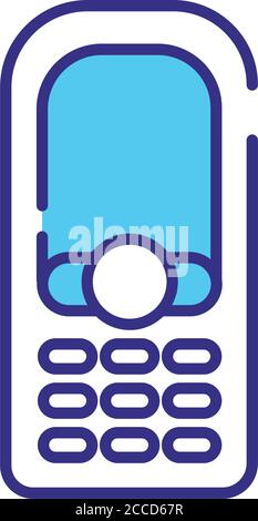 cellphone device line and fill style icon vector illustration design Stock Vector