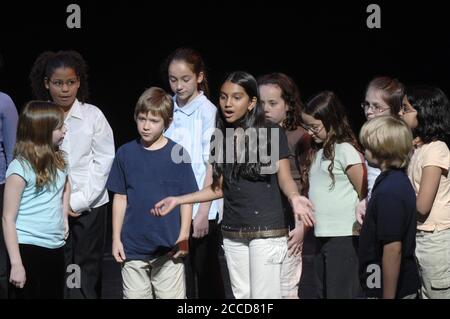 Austin, TX May 8, 2007: Students from Forest North Elementary perform a selection from William Shakespeare's 'The Taming of the Shrew' at the University of Texas Children's Shakespeare Festival.     ©Bob Daemmrich / Stock Photo