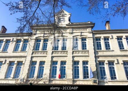 Classical elementary school, Montchat district, Lyon, Auvergne Rhone-Alps region, France Stock Photo