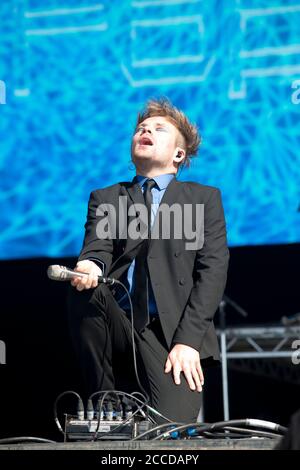 25.8.2019 Richfield Avenue Reading Berkshire UK Enter Shikari perform on the main stage on day three at reading festival Stock Photo