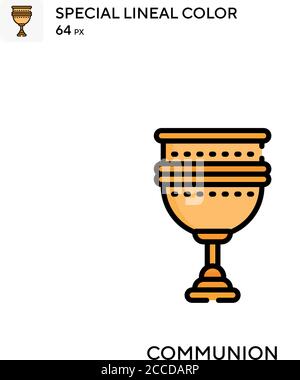 Communion Special lineal color icon. Illustration symbol design template for web mobile UI element. Perfect color modern pictogram on editable stroke. Stock Vector