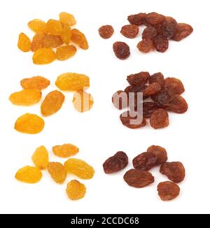 Dried raisins isolated on a white background Stock Photo