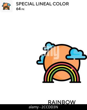 Rainbow Special lineal color icon. Illustration symbol design template ...