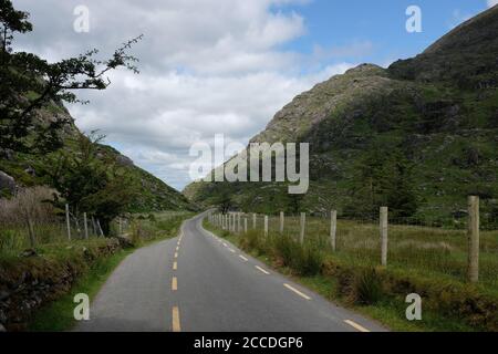 Walking the Gap of Dunloe as part of our Kerry Way hike in 2019 Stock Photo