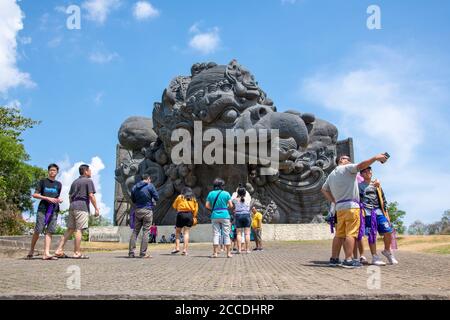 Garuda Wisnu Kencana Cultural Park or GWK, is a tourist destination and attraction located at Ungasan, Badung on the island of Bali, Indonesia about 1 Stock Photo