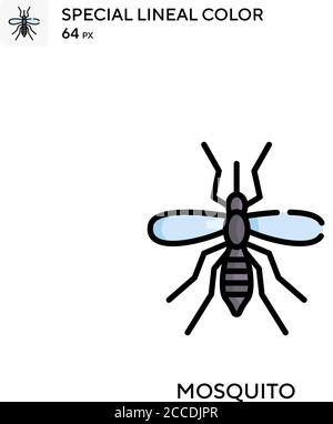 Mosquito repellent Special lineal color vector icon. Illustration ...