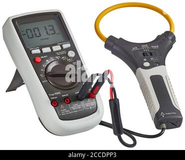 Clampmeter cut out on white background Stock Photo