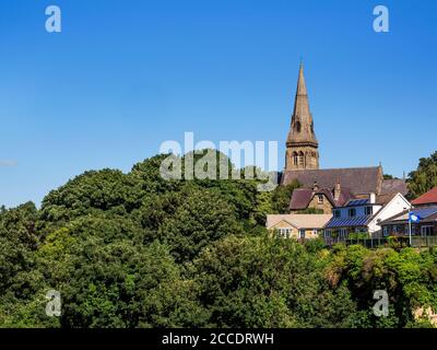 Church of the Holy Trinity viewed from Crag Lane in Knaresborough North Yorkshire England Stock Photo