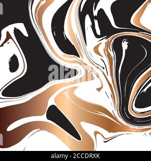 Liquid marble texture design, colorful marbling surface, vibrant abstract paint design, vector illustration Stock Vector