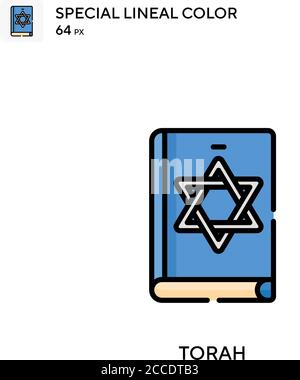 Torah Special lineal color icon. Illustration symbol design template for web mobile UI element. Perfect color modern pictogram on editable stroke. Stock Vector