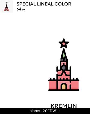 Kremlin Special lineal color icon. Illustration symbol design template for web mobile UI element. Perfect color modern pictogram on editable stroke. Stock Vector
