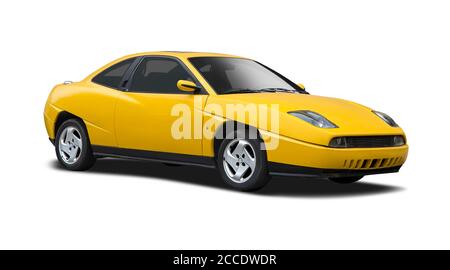 Sport coupe Italian car side view isolated on white Stock Photo - Alamy