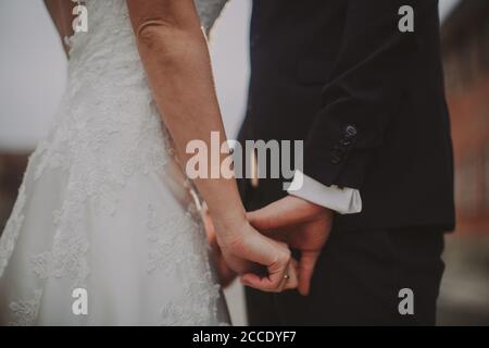 Newlyweds, happy, in love Stock Photo