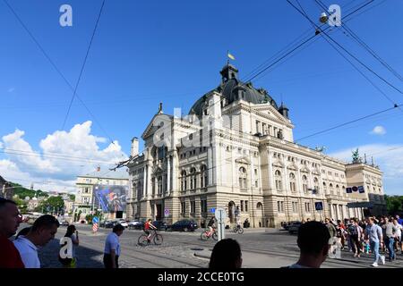 Lviv (Lwiw, Lemberg), Opera House in Lviv Oblast, Ukraine Stock Photo