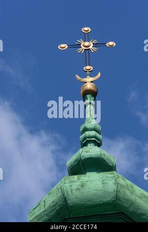 Lviv (Lwiw, Lemberg), Dormition or Assumption Church (Ukrainian Orthodox church), steeple in Lviv Oblast, Ukraine Stock Photo