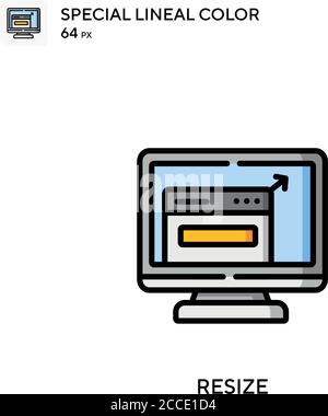 Resize Special lineal color icon. Illustration symbol design template for web mobile UI element. Perfect color modern pictogram on editable stroke. Stock Vector