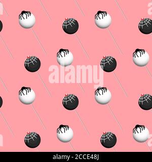 Halloween sweets, seamless digital paper pattern FOR HALLOWEEN. DESSERTS. Vector illustration Stock Vector