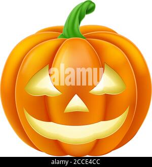 Pumpkin Halloween Jack O Lantern Cartoon Stock Vector