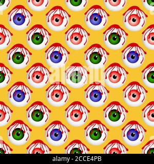 Halloween sweets, seamless digital paper pattern FOR HALLOWEEN. DESSERTS. Vector illustration Stock Vector
