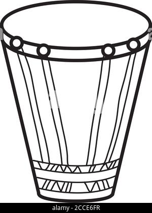 bongo drum instrument line style icon vector illustration design Stock Vector