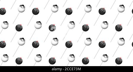 Halloween sweets, seamless digital paper pattern FOR HALLOWEEN. DESSERTS. Vector illustration Stock Vector