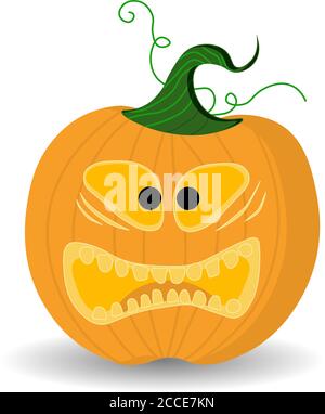 Halloween Pumpkin, Recipes FOR HALLOWEEN. DESSERTS. Isolated element. Vector illustration. Stock Vector