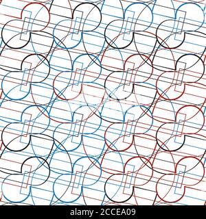 Seamless pattern with intersecting lines Stock Vector