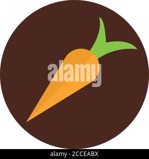 fresh carrot vegetable block and flat style Stock Vector Image & Art ...