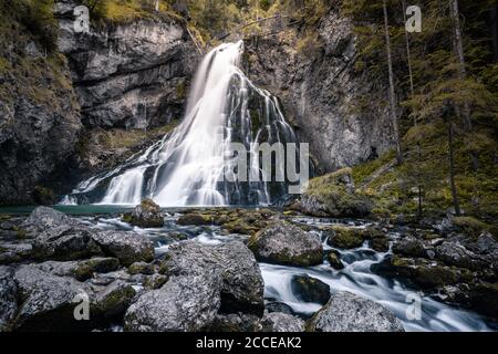 Gollinger Wasserfall, Golling in Austria, waterfall in the Salzburg region Stock Photo