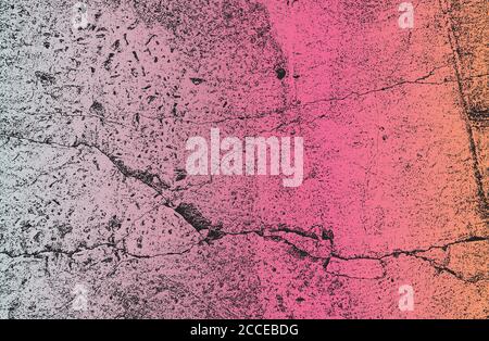Distressed overlay texture of golden cracked concrete, stone or asphalt. grunge background. abstract halftone vector illustration Stock Vector