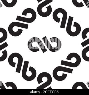Seamless pattern with black infinity symbol Stock Vector
