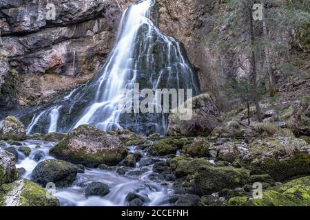 Europe, Austria, Salzburg State, Tennengau, Golling an der Salzach, Golling Waterfall Stock Photo