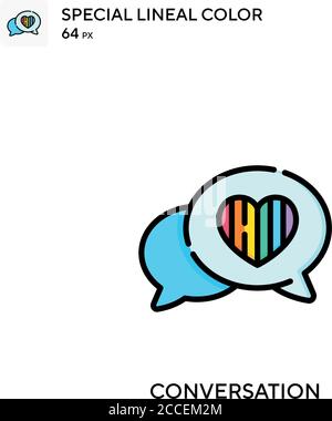 Conversation Special lineal color icon. Illustration symbol design ...
